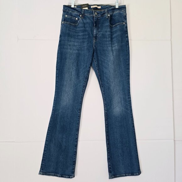 Levi's 725 High Rise Bootcut Jeans 70s Y2K Boho Blue Size 32 NWT